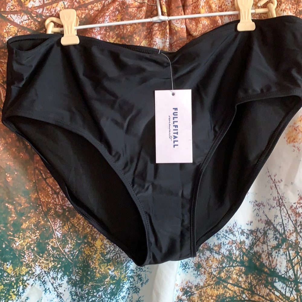 Bikini bottoms all black NWT